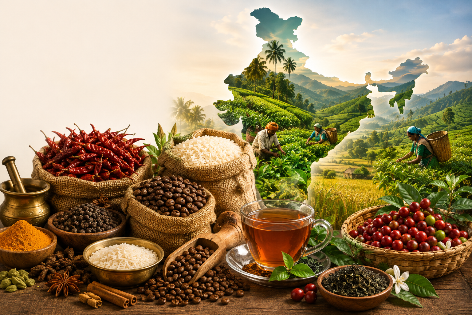 Farmer harvesting crops in India